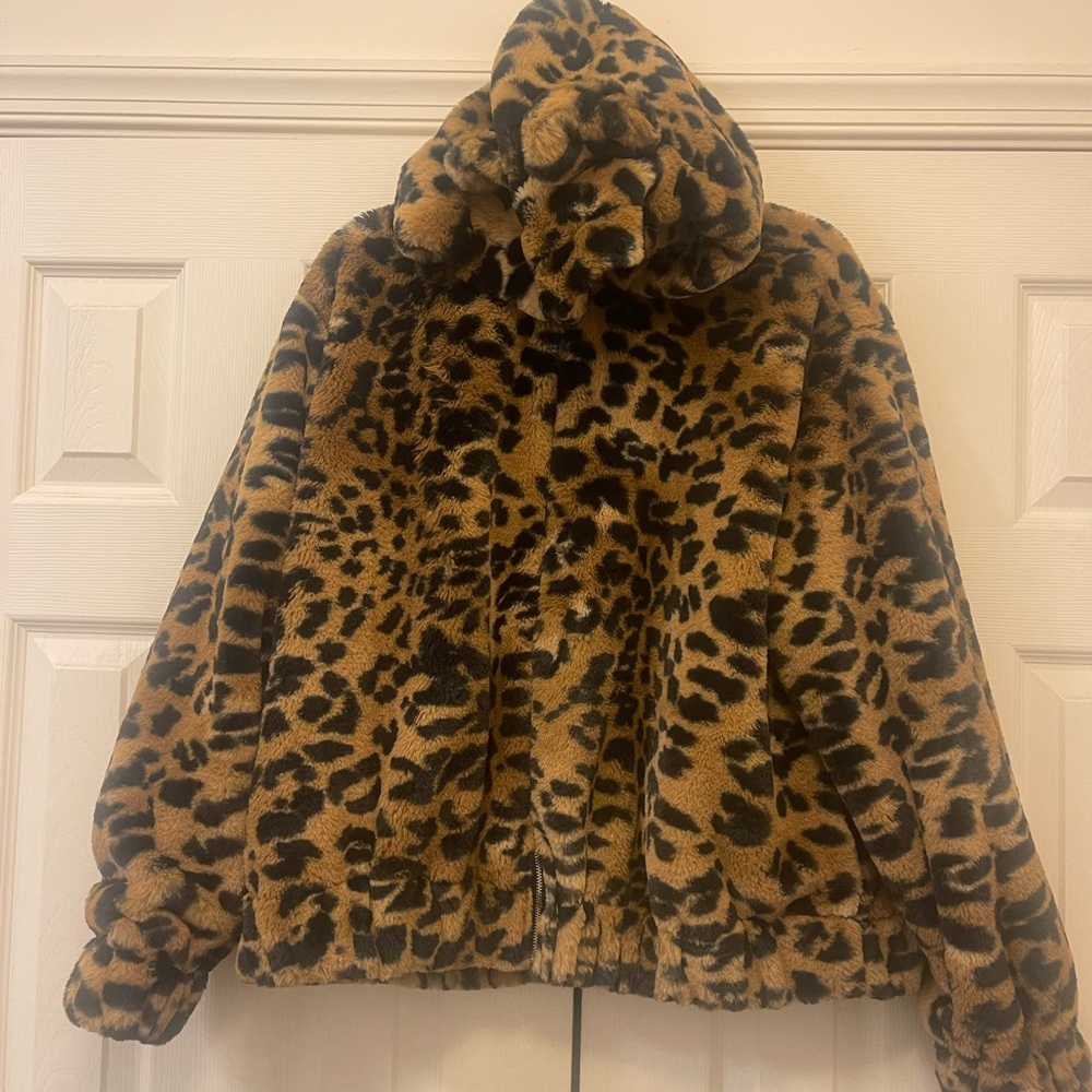 Wild Fable XXL Cheetah Print Soft Fluffy Jacket